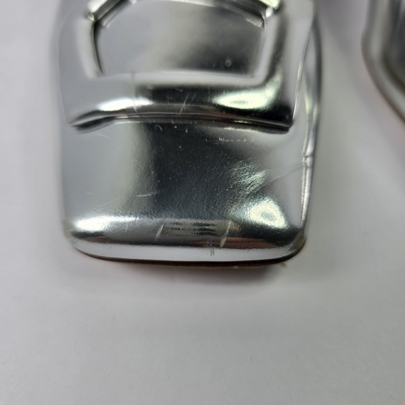 Rupert Sanderson London Naxos Mirror Pump Women's Leather Silver Shoes Size 40/9 - Picture 9 of 16